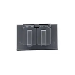 LEGRAND - Placa Toma Doble Aluminio Intemperie