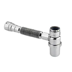 GRIVAL - Sifón Botella Cuello Flexible Metalizado