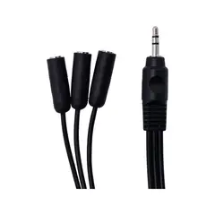 DAIRU - Cable De Audio Jack 3.5Mm Estéreo Macho X 1 A Hembra X 3 Largo 20Cm