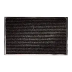 PISITTO - Set De 2 Tapetes Canales 60x40 Cm Negro