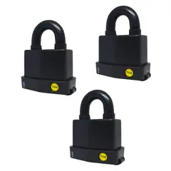 YALE - Combo 3 Candados 51mm Exterior Llave Única