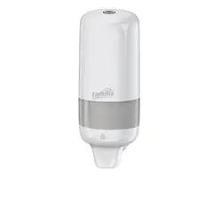 FAMILIA INSTITUCIONAL - Dispensador De Gel Antibacterial/Jabón Líquido Plástico Blanco 1000 Ml De 12x30 Cm
