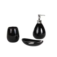 JUST HOME COLLECTION - Set 3 Piezas Ceramica Negro