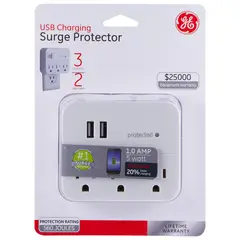 GENERAL ELECTRIC - Supresor D/Picos Pared 3Salidas 450Joules Ge