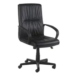 JUST HOME COLLECTION - Silla de Escritorio Ventura Ejecutiva Giratoria Negra