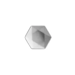 CORONA - Plato Hexagonal 6.9 Cm Actualite Blanco