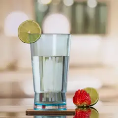 FELLI - Vaso Redondo 600Cc Alto Azul Acrílico