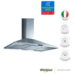 WHIRLPOOL - Campana Península 90 cm Acero WAI95ARHWF