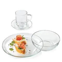 CRISTAR - Vajilla Stylo 4 Puestos 16 Piezas