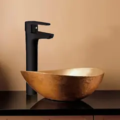 STRETTO - Grifería Lavamanos Desing Alto Negra