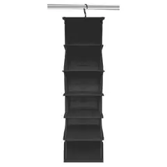 CASA BONITA - Organizador de Zapatos 6 Pares Niños Closet 64x20x25 cm Negro