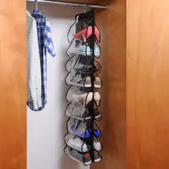 CASA BONITA - Organizador De Zapatos 18 Bolsillos Closet 125x32 cm Negro