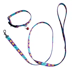 PETIZOOS - Kit Para Gato Correa 1.10 cm + Collar 58 cm