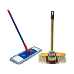 TASK - Kit Pisos Laminados + Mopa + Escoba Madera