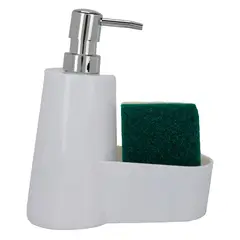 ESSENZA - Dispensador de Lavaloza Líquido 335 mililitros Plástico Blanco 18x9 cm