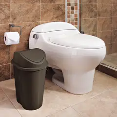 RIMAX - Papelera Tapa Vaivén Style 10 Litros Wengue