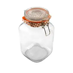 KILNER - Frasco Vidrio Cuadrado 2 Litros