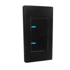 HALUX - Interruptor Doble Ornatto Negro