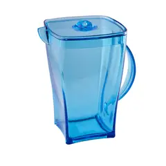 FELLI - Jarra Acrílica Cuadrada de 2 Litros Azul