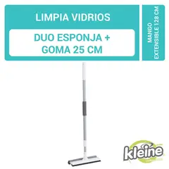 KLEINE WOLKE - Limpiavidrios Aluminio Mango Extensible 128 cm Negro/Gris