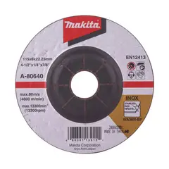 MAKITA - Disco Abrasivo Desbaste Acero Inoxidable 4 1/2x1/4 pulgada A-80640