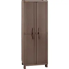 RIMAX - Armario Clásico Rattán 2 Puertas Café de 189x45x65 cm