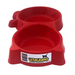 VITAGRANO - Comedero Para Mascota Doble Plástico