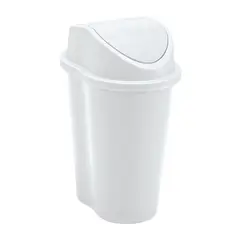 RIMAX - Papelera Tapa Vaivén Style 5 Litros Blanca