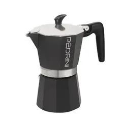 PEDRINI - Cafetera 6 Taza 45cc Moka Espress Negra