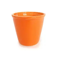 ARTE Y ARCILLA - Matera Cerámica Cuadrado Clásico Cactus 10x10x10cm Naranja