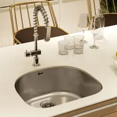 SOCODA - Lavaplatos De Submontar 60X53X23 Cm Acero Inoxidable + Canastilla Y Sifón