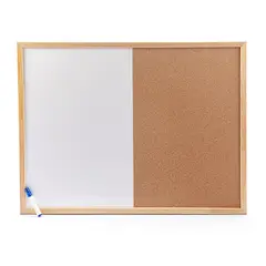 ARTECMA - Tablero de Corcho 40x60 cm Mixto Marco Madera
