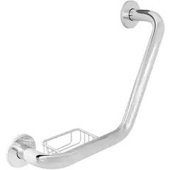 SENSI DACQUA - Barra de seguridad en L con canastilla cromada 1 1/4pulg