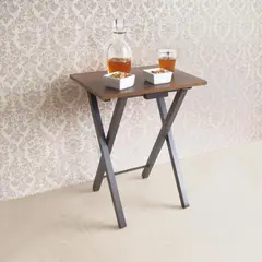 HOMESTYLE - Mesa Auxiliar Plegable 48X35 Cm Olmo