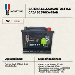 AUTOSTYLE - Batería Sellada Caja 36 570CA 45AH