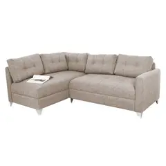 JUST HOME COLLECTION - Sofá Esquinero Emerson Izquierdo Tela Cafe