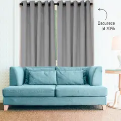 CASA BONITA - Cortina Blackout 70% Báltica Gris 200x230 cm