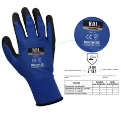 RDL - Guante Poliester Látex Talla S
