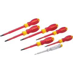 STANLEY - Set Destornillador 1000V 4Pala 2Cruz 1Tester