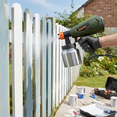 BAUKER - Pistola Para Pintar 500W, Capacidad De 800 Ml, Diseño Ligero y Fácil De Usar.