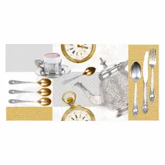 CORONA - Base Cerámica Decorada Para Cocina Tea Time 30x60 Centímetros Multicolor