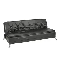 JUST HOME COLLECTION - Sofácama Note Click Clack Ecocuero Negro