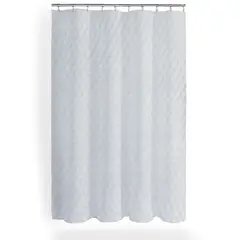 undefined - Cortina De Baño Poliéster 200x200 Cm Blanca Gancho S