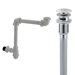 GRIVAL - Kit Lavamos Ahorra Espacio Sifón + Desagüe