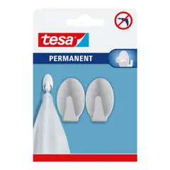 TESA - Gancho metalico Permanente Ovalado L x 2 Und.
