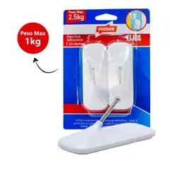 undefined - Gancho Adhesivo Perm Grande Punta Metal X 2Und Fixser