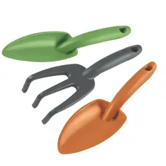 TRAMONTINA - Set 3 Herramientas Jardin Pala ancha + Pala angosta + Cultivador