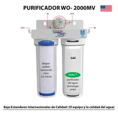 WATER ONE - Purificador de Agua WO-2000MV en Punto de Uso