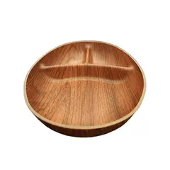 JUST HOME COLLECTION - Plato Ovalado con Divisiones 16.6X23.7cm Wooden