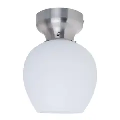 CASA BONITA - Plafon Globo 17 Cm 1 Luz E27 Niquel